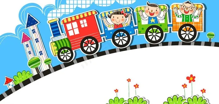 坐在火车里的小孩图片eps,ai矢量模版下载