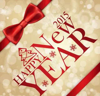 新年背景素材红蝴蝶结图片