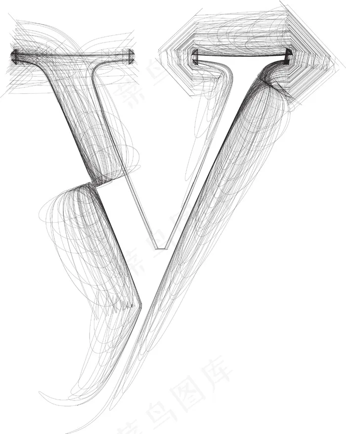 手绘字体字母Y矢量插画eps,ai矢量模版下载