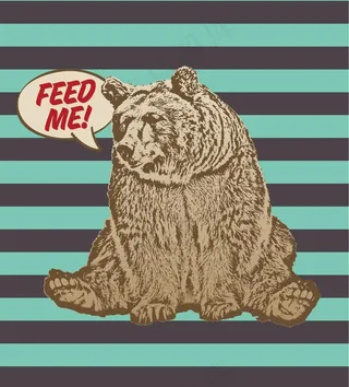 可爱呆萌的黑熊