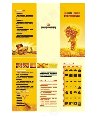 金融企业三折页图片