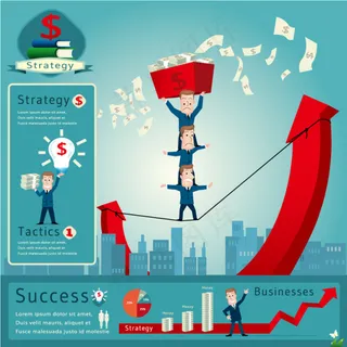 卡通商务男士信息图