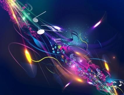 摘要音乐背景矢量插画设计eps,ai矢量模版下载