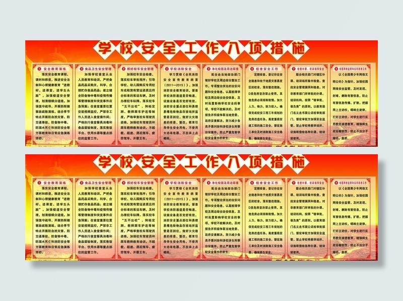 学校安全措施八项制度图片(7937X2835(DPI:72))psd模版下载