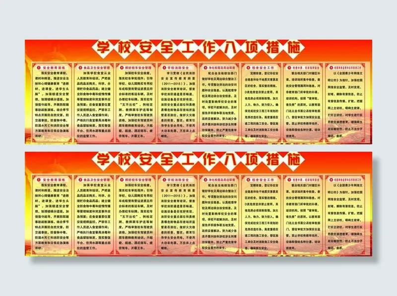 学校安全措施八项制度图片(7937X2835(DPI:72))psd模版下载