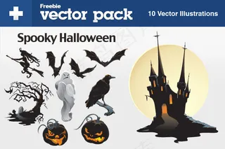 万圣节元素——矢量素材