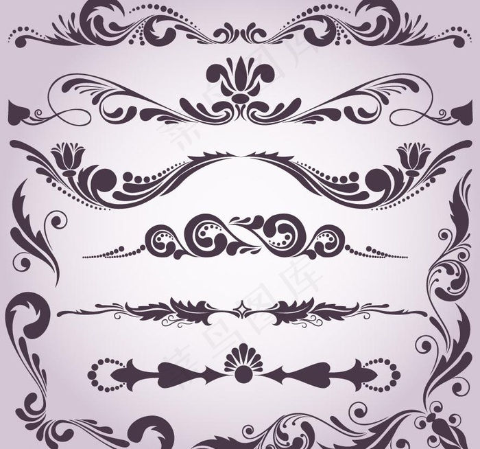 欧式花纹花边装饰图片