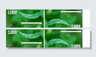 绿色名片图片