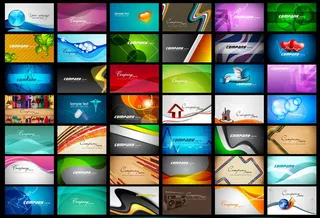 时尚商务名片卡片模板矢量素材