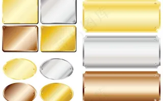 金属风格相框矢量素材图片