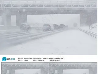 暴风雪铲雪车高速路高清实拍视频素材