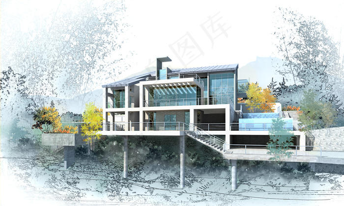 别墅效果图图片