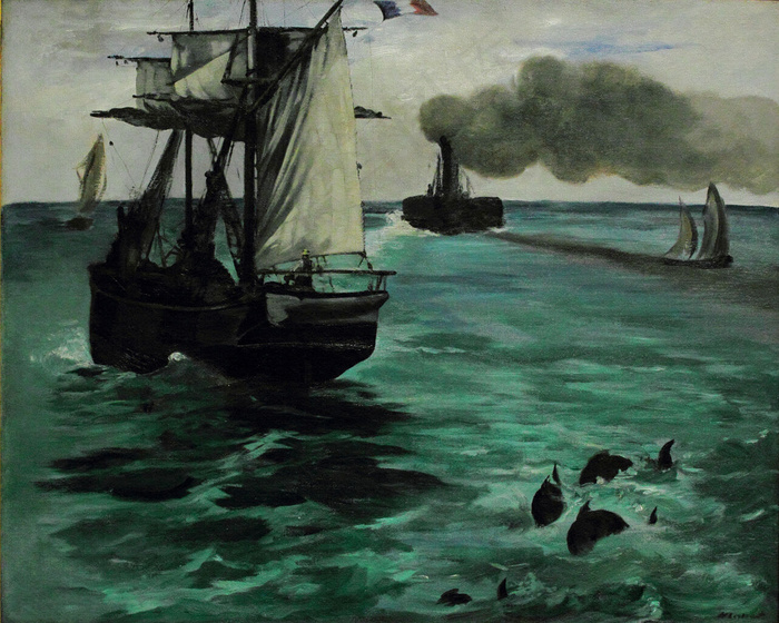 海景油画图片