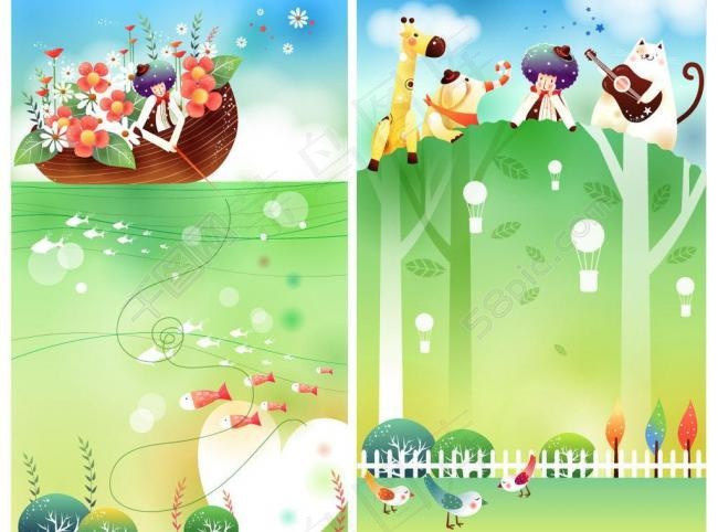卡通插画图片ai矢量模版下载
