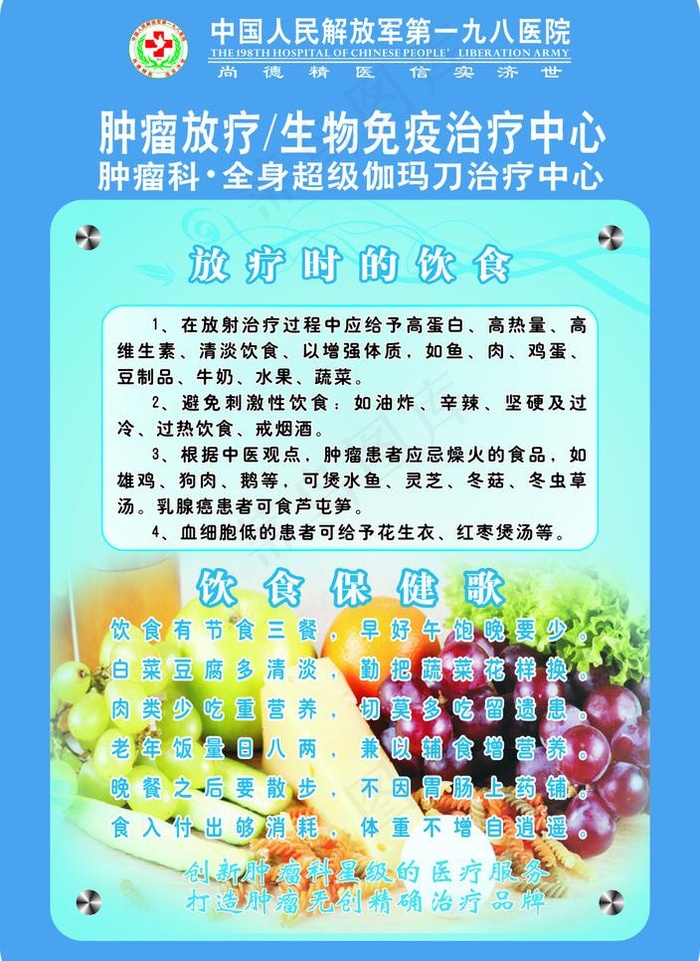 部队医院伽玛刀 肿瘤 治疗宣传栏图...