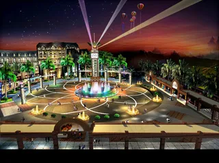 广场夜景效果图图片