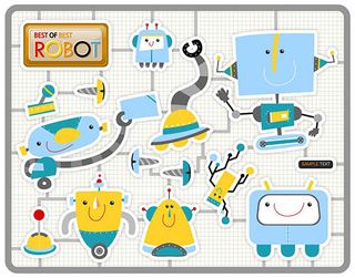 多种机器人卡通创意设计矢量素材V3下载