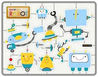 多种机器人卡通创意设计矢量素材V3下载
