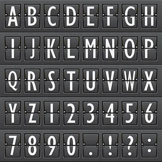 矢量日历字体设计