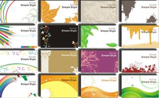 矢量潮流简约图形名片