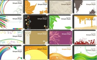 矢量潮流简约图形名片