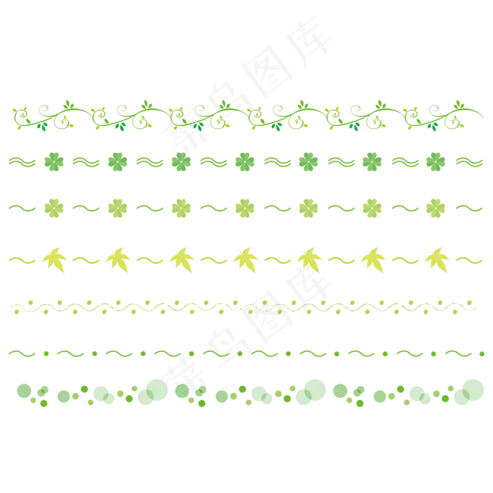 通用节日绿色卡通手绘分割线通用节日绿色卡通手绘分割线
