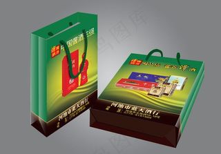 潭酒矢量包装图片