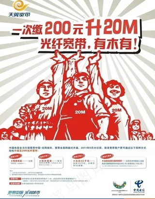 天翼电信电梯海报图片