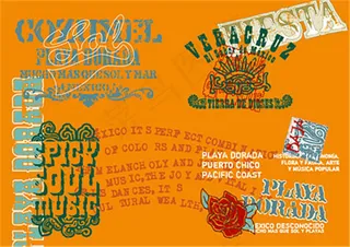 艺术字造型矢量素材