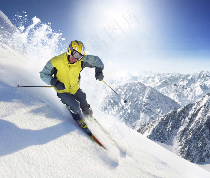 高清晰极限运动雪山滑雪大图