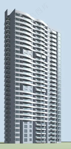 高档时尚高层住宅区建筑3D模型 高档时尚高层住宅区建筑3D模型