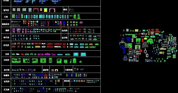 CAD立面模块-室内