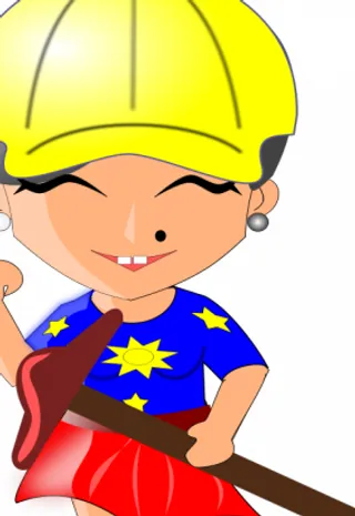 建筑师卡通插画矢量