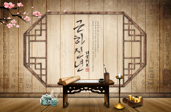 古典风格室内装饰PSD(3500X2300(DPI:300))psd模版下载