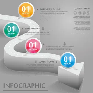 网络信息图表设计矢量