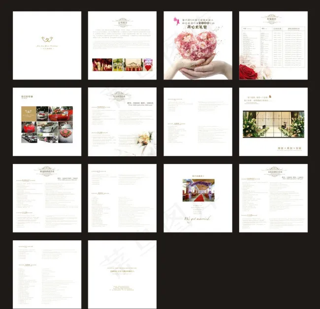 婚礼画册(200X200)cdr矢量模版下载