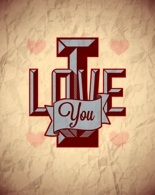 心形标签设计矢量素材