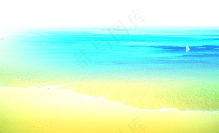 海洋和沙滩图片psd模版下载