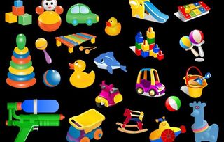 婴儿玩具用品矢量素材图片