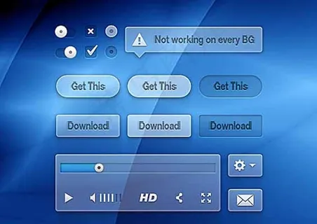 灰蓝色网站UI设计PSD素材下载