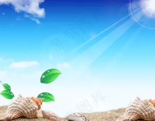 防晒淘宝手机店铺焦点图海报背景