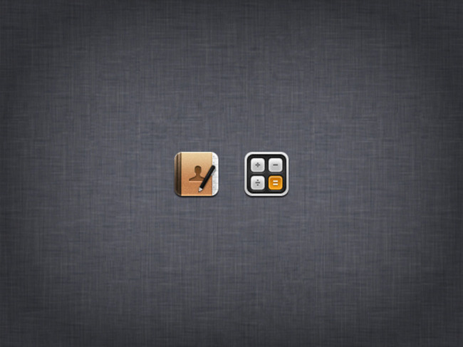 计算器和备忘录图标PSD素材