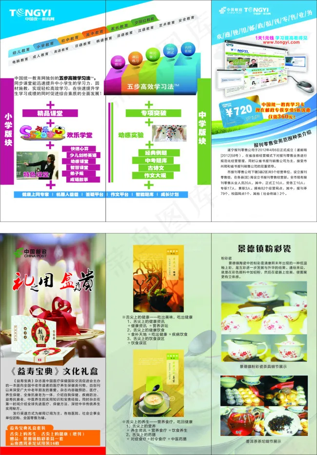 报刊三折页(210X297)cdr矢量模版下载