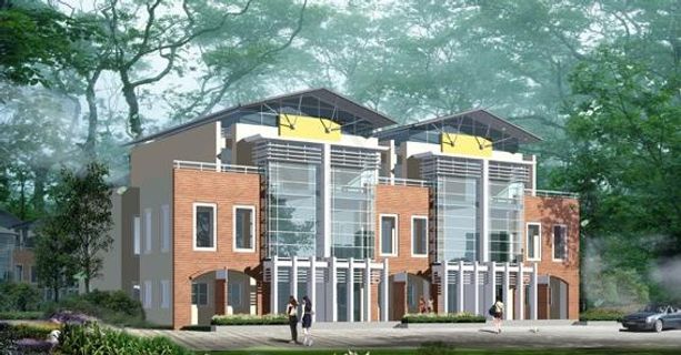 百士达花园景观建筑效果图图片