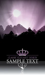 漂亮的风景剪影矢量素材