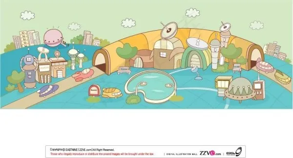 科技信息矢量背景图