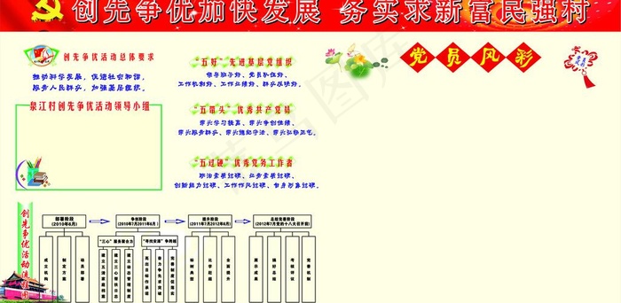 创先争优加快发展图片cdr矢量模版下载