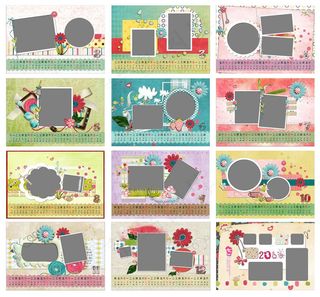 2016儿童相册模板台历设计PSD素材