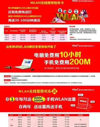 无线宽带新年促销图片