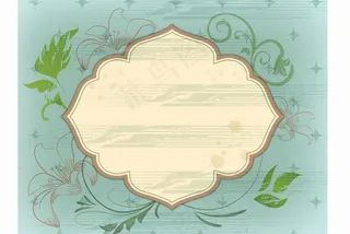 韩国花纹标签AI矢量素材12